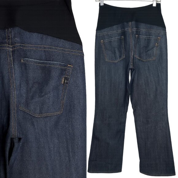 Citizens of Humanity Faye Maternity Bootcut Jeans Belly Panel 28 Hemmed 27 1/4" - Picture 1 of 9